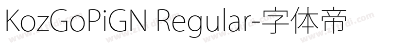 KozGoPiGN Regular字体转换